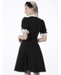 Dark in Love Black and White Gothic Dead Cross Short Sleeves Dress