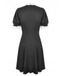 Dark in Love Black and White Gothic Dead Cross Short Sleeves Dress