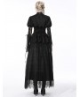 Dark in Love Black Gothic Jacquard Lace Empire Waist Long Party Skirt