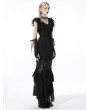 Dark in Love Black Gothic Lace Short Sleeves Daily Wear Top for Women