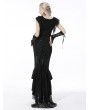 Dark in Love Black Gothic Lace Short Sleeves Daily Wear Top for Women