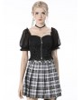 Dark in Love Black Fashion Gothic Grunge Daily Wear Short Top for Women