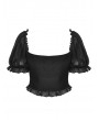 Dark in Love Black Fashion Gothic Grunge Daily Wear Short Top for Women