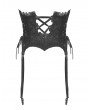 Dark in Love Black Gothic Lace Embroidery Underbust Corset