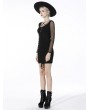 Dark in Love Black Sexy Gothic Street Fashion Long Sleeve Short Slim Dress