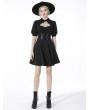 Dark in Love Black Gothic Rebel Girl Daily Wear Short Sleeve Dress