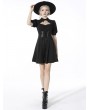 Dark in Love Black Gothic Rebel Girl Daily Wear Short Sleeve Dress