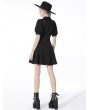 Dark in Love Black Gothic Rebel Girl Daily Wear Short Sleeve Dress