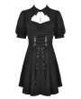 Dark in Love Black Gothic Rebel Girl Daily Wear Short Sleeve Dress