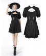 Dark in Love Black Gothic Rebel Girl Daily Wear Short Sleeve Dress