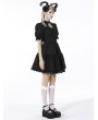 Dark in Love Black Gothic Angel Wing Doll Mini Dress