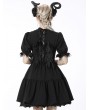 Dark in Love Black Gothic Angel Wing Doll Mini Dress