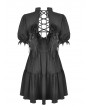 Dark in Love Black Gothic Angel Wing Doll Mini Dress
