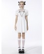 Dark in Love White Cute Gothic Soulless Princess Short Sleeve Dress