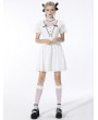 Dark in Love White Cute Gothic Soulless Princess Short Sleeve Dress