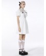 Dark in Love White Cute Gothic Soulless Princess Short Sleeve Dress