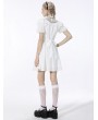 Dark in Love White Cute Gothic Soulless Princess Short Sleeve Dress