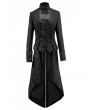 Pentagramme Black Retro Gothic Lace Long Tailcoat For Women