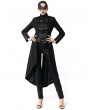 Pentagramme Black Retro Gothic Lace Long Tailcoat For Women