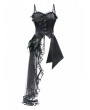 Pentagramme Black Gothic Asymmetric Lace Corse Dress Top For Women