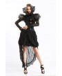 Pentagramme Black Gothic Steampunk Lace Irregular Corset Dress