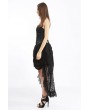 Pentagramme Black Gothic Steampunk Lace Irregular Corset Dress