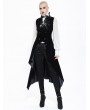 Pentagramme Black Gothic Long Feather Vest For Women
