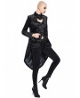 Pentagramme Black Retro Gothic Velvet Party Tailcoat Jacket For Women