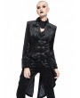 Pentagramme Black Retro Gothic Velvet Party Tailcoat Jacket For Women