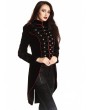 Pentagramme Black Gothic Women's Velvet Tailcoat Jacket