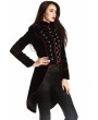 Pentagramme Black Gothic Women's Velvet Tailcoat Jacket