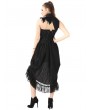 Pentagramme Black Vintage Gothic High-low Party Dress with Collar