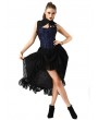 Pentagramme Blue Vintage Gothic High-low Party Dress with Collar