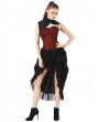 Pentagramme Red Vintage Gothic High-low Party Dress with Collar