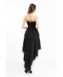 Pentagramme Black Gothic Velvet High-Low Corset Dress For Women