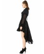 Pentagramme Black Gothic Lace High Waist Short Skirt For Women
