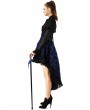Pentagramme Blue Gothic Lace Waist Short Skirt For Women