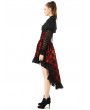 Pentagramme Red Gothic Lace Waist Short Skirt For Women