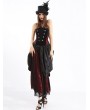 Pentagramme Brown Women's Long Strapless Gothic Victorian Bustier Dress