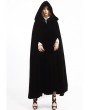 Pentagramme Black and Red Long Gothic Velvet Hooded Long Cape For Women