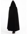 Pentagramme Black and Red Long Gothic Velvet Hooded Long Cape For Women