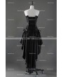 Fashion Black High-Low Gothic Corset Burlesque Prom Party Dress