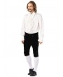 Pentagramme White Retro Gothic Long Sleeve Satin Shirt For Men