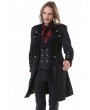 Pentagramme Black Vintage Gothic Jacquard Mid-Length Party Jacket for Women