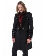 Pentagramme Black Vintage Gothic Jacquard Mid-Length Party Jacket for Women