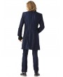 Pentagramme Blue Retro Gothic Striped Party Tailcoat Jacket For Men