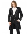 Pentagramme Black Retro Gothic Striped Party Tailcoat Jacket For Men