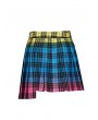 Punk Rave Gothic Grunge Punk Colorful Plaid Short Irregular Skirt