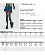 Punk Rave Gothic Grunge Punk Colorful Plaid Short Irregular Skirt