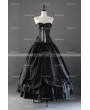 Black Gothic Corset Long Prom Party Dress